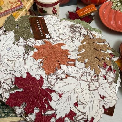 718 Large Lot of Autumn Table Decor