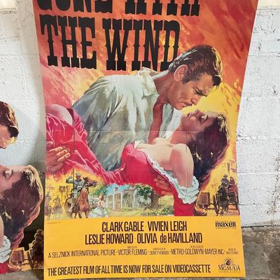 729 Lot of Gone with Wind Video & Cardboard Stand