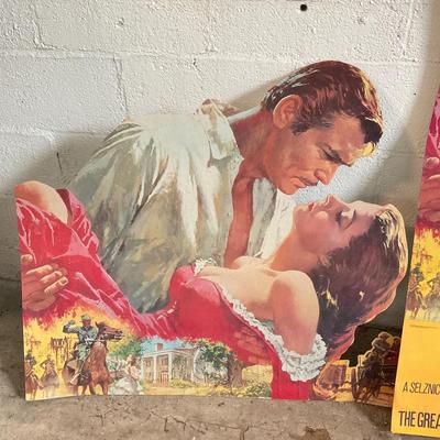 729 Lot of Gone with Wind Video & Cardboard Stand