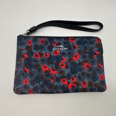 Coach Floral Zip Wristlet