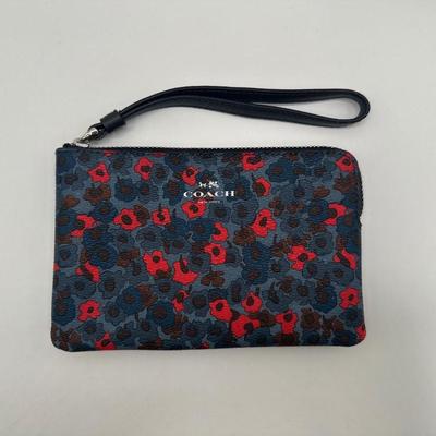 Coach Floral Zip Wristlet