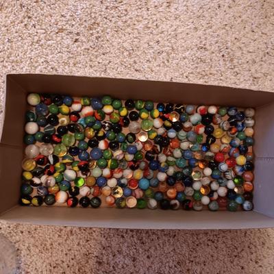 2 JARS OF MARBLES