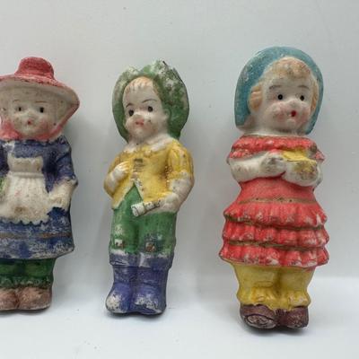 Vintage Chalkware Child Figurines – Set of 5