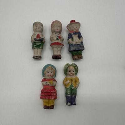 Vintage Chalkware Child Figurines – Set of 5