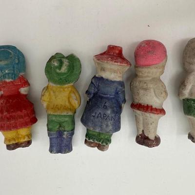 Vintage Chalkware Child Figurines – Set of 5