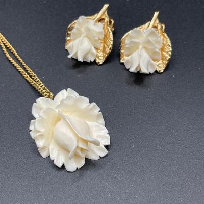 Sterling clip ons and matching necklace