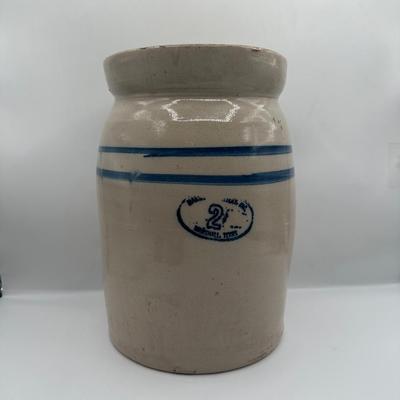 Marshall Pottery Texas 2-Gallon Stoneware Crock with Lid