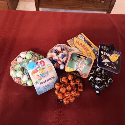 4 BAGS OF UNOPENED MARBLES