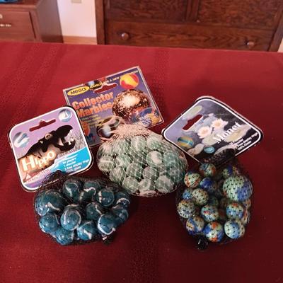 3 UNOPENED BAGS OF MARBLES