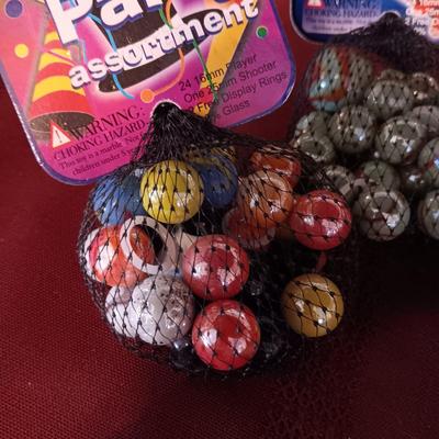 3 UNOPENED BAGS OF MARBLES