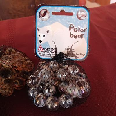 3 UNOPENED BAGS OF MARBLES