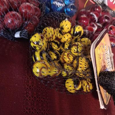 4 UNOPENED BAGS OF MARBLES