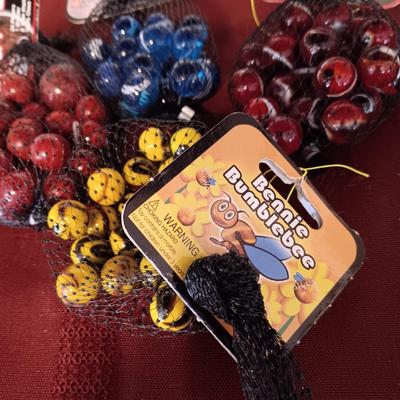 4 UNOPENED BAGS OF MARBLES