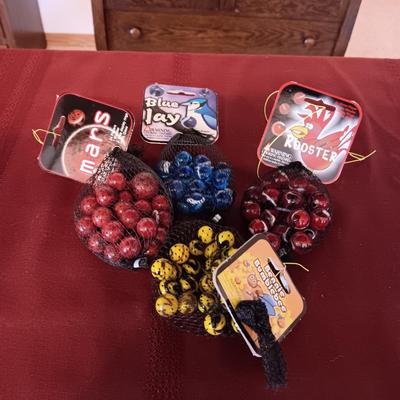 4 UNOPENED BAGS OF MARBLES
