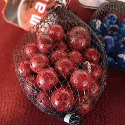 4 UNOPENED BAGS OF MARBLES