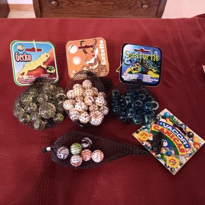 4 UNOPENED BAGS OF MARBLES