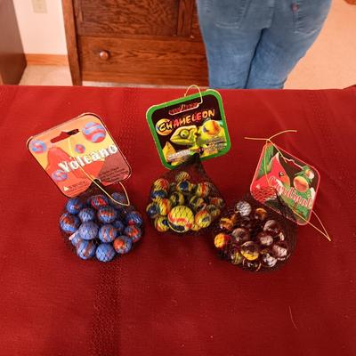 3 UNOPENED BAGS OF MARBLES