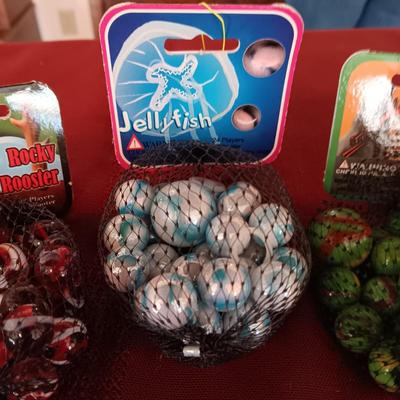 3 UNOPENED BAGS OF MARBLES