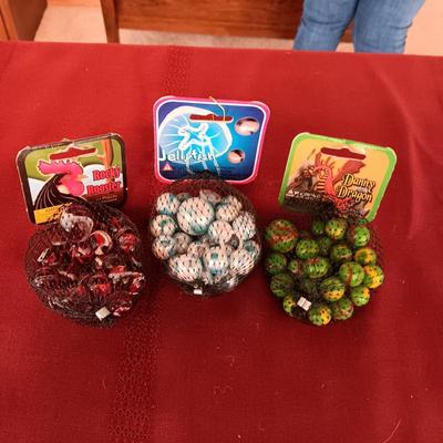 3 UNOPENED BAGS OF MARBLES