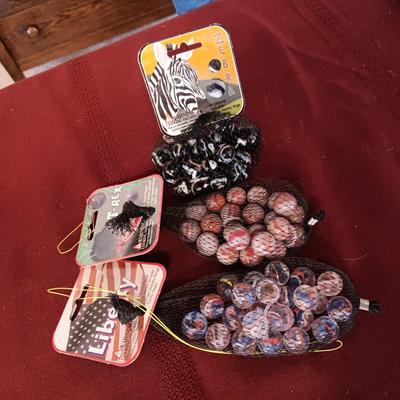 3 UNOPENED BAGS OF MARBLES