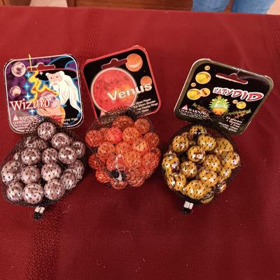 3 UNOPENED BAGS OF MARBLES
