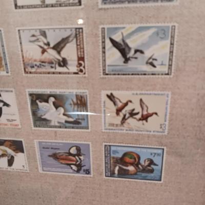 US DEPARTMENT OF THE INTERIOR DUCK STAMPS AND AN INSCRIBED BOOK BY THE AUTHOR