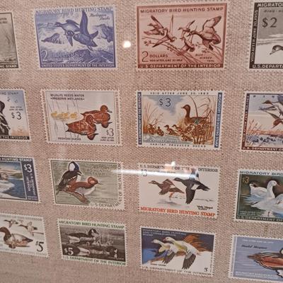 US DEPARTMENT OF THE INTERIOR DUCK STAMPS AND AN INSCRIBED BOOK BY THE AUTHOR