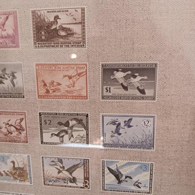 US DEPARTMENT OF THE INTERIOR DUCK STAMPS AND AN INSCRIBED BOOK BY THE AUTHOR