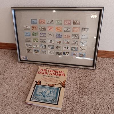 US DEPARTMENT OF THE INTERIOR DUCK STAMPS AND AN INSCRIBED BOOK BY THE AUTHOR