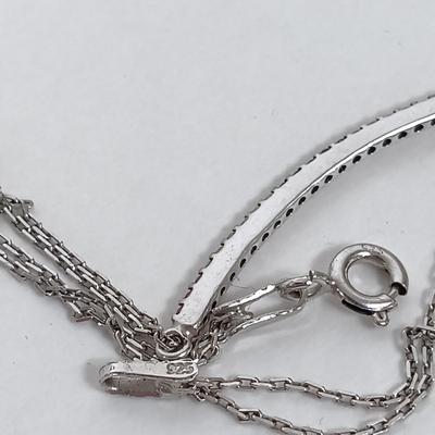 LOT 25: Multi-Colored Gem Bracelet with 925 Chain, Sterling 925 Evil Eye Bracelet, Silver-Tone Angel Pendant & 925 Necklace Chains.