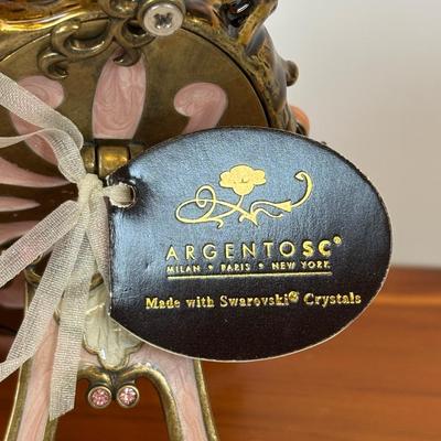 LOT 33: Argentos SC Made w/Swarovski Crystals, Lane Cedar Mini Chest, Chic & Tonic Bangle Flask, Floral Compact & More