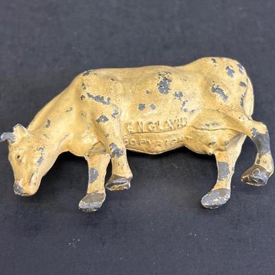 LOT 36: Vintage What-Not Collection: Miniature Parke's Coffee Tray, Ivanhoe Geometric Libbey Glasses, MCM Faux Wooden Duck, Made in...