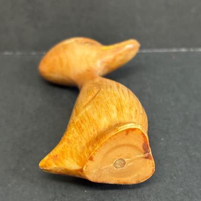 LOT 36: Vintage What-Not Collection: Miniature Parke's Coffee Tray, Ivanhoe Geometric Libbey Glasses, MCM Faux Wooden Duck, Made in...