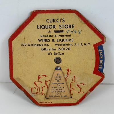 LOT 38: Matthias Girmscheid Beer Stein, Vintage Chesterfield Cigarette Pocket Tin Ashtray, Promotional Pocket Cocktail Recipes Wheel...