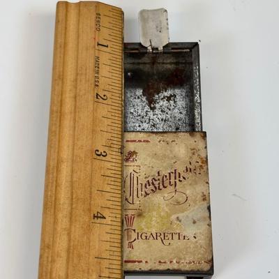 LOT 38: Matthias Girmscheid Beer Stein, Vintage Chesterfield Cigarette Pocket Tin Ashtray, Promotional Pocket Cocktail Recipes Wheel...