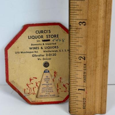 LOT 38: Matthias Girmscheid Beer Stein, Vintage Chesterfield Cigarette Pocket Tin Ashtray, Promotional Pocket Cocktail Recipes Wheel...