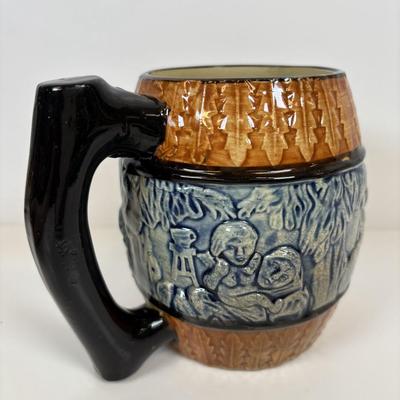 LOT 38: Matthias Girmscheid Beer Stein, Vintage Chesterfield Cigarette Pocket Tin Ashtray, Promotional Pocket Cocktail Recipes Wheel...