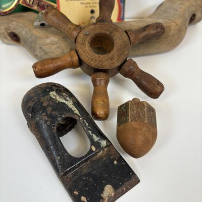 LOT 38: Matthias Girmscheid Beer Stein, Vintage Chesterfield Cigarette Pocket Tin Ashtray, Promotional Pocket Cocktail Recipes Wheel...