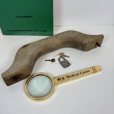 LOT 38: Matthias Girmscheid Beer Stein, Vintage Chesterfield Cigarette Pocket Tin Ashtray, Promotional Pocket Cocktail Recipes Wheel...