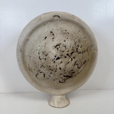 LOT 37: MCM Studio Art Pottery Moon Sculpture Vase/ Lunar Flask