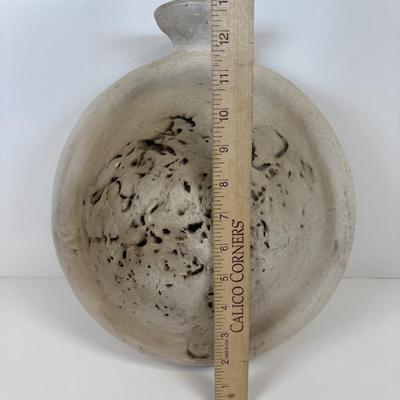 LOT 37: MCM Studio Art Pottery Moon Sculpture Vase/ Lunar Flask