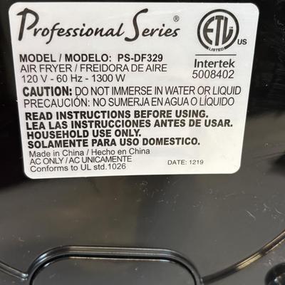 LOT 39: Professional Series Air Fryer Model PS-DF329