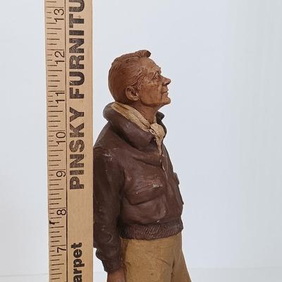 LOT 41: Tom Clark 'The Aviator' 1984 Signed Figurine with NIB Academy P-40E Model Kit & Frank Capra's WWII Documentary...