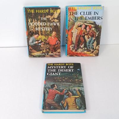 LOT 42: Harry Potter Hogwarts Letter Slouch Backpack with Vintage Hardy Boy Mystery Novels