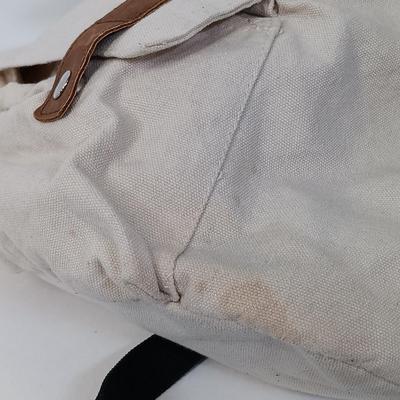 LOT 42: Harry Potter Hogwarts Letter Slouch Backpack with Vintage Hardy Boy Mystery Novels