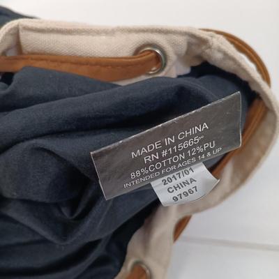 LOT 42: Harry Potter Hogwarts Letter Slouch Backpack with Vintage Hardy Boy Mystery Novels