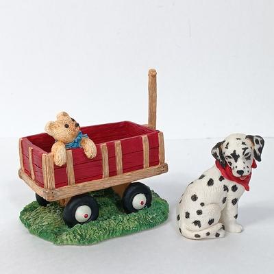 LOT 45: Vintage Ceramic Ping Pong Players, Lenox Irish Prayer Spoon Rest, Hamilton Collection 'Spot Takes a Ride', Vernon Kilns...