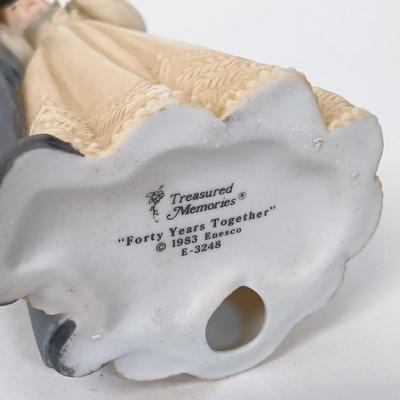 LOT 45: Vintage Ceramic Ping Pong Players, Lenox Irish Prayer Spoon Rest, Hamilton Collection 'Spot Takes a Ride', Vernon Kilns...