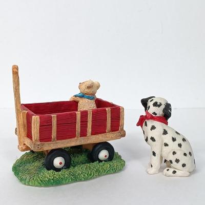 LOT 45: Vintage Ceramic Ping Pong Players, Lenox Irish Prayer Spoon Rest, Hamilton Collection 'Spot Takes a Ride', Vernon Kilns...