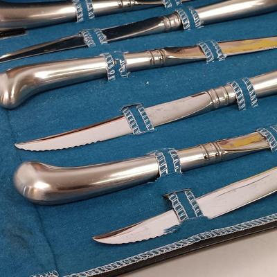 LOT 48: New/Old Stock Oneida Steakknives Set of (6), Pfaltzgraff Tango Sugar & Creamer Set & More